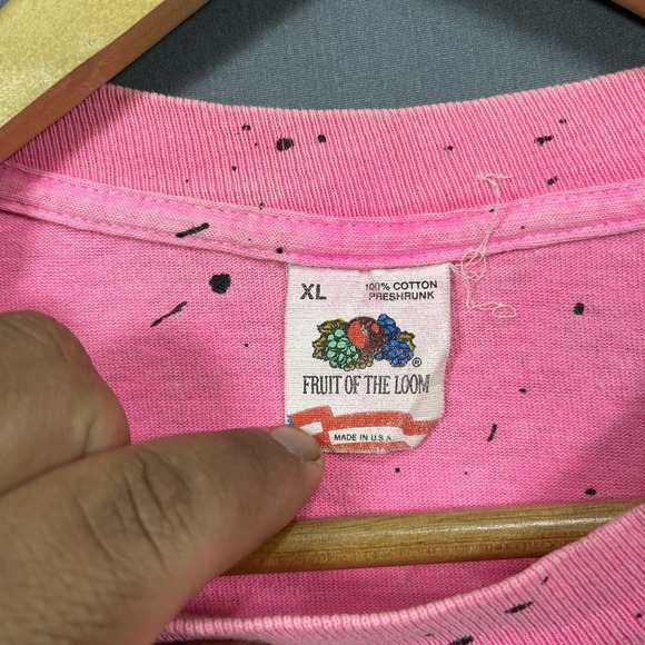 Vintage T-shirt: "Off The Lip'" fruit of the loom XL splatter designs single - Picture 2 of 7